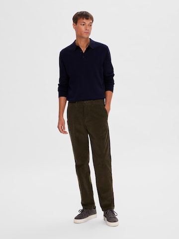 SELECTED HOMME Regular Trousers 'Miles' in Green