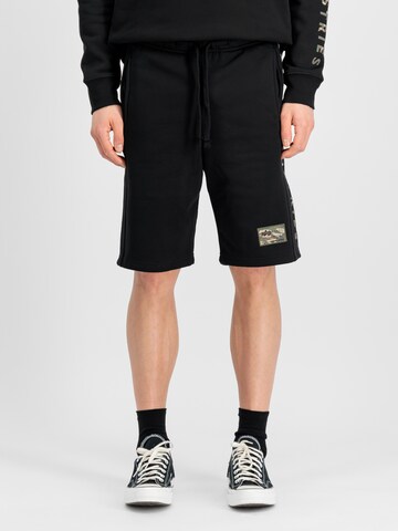 ALPHA INDUSTRIES - regular Pantalón en negro: frente
