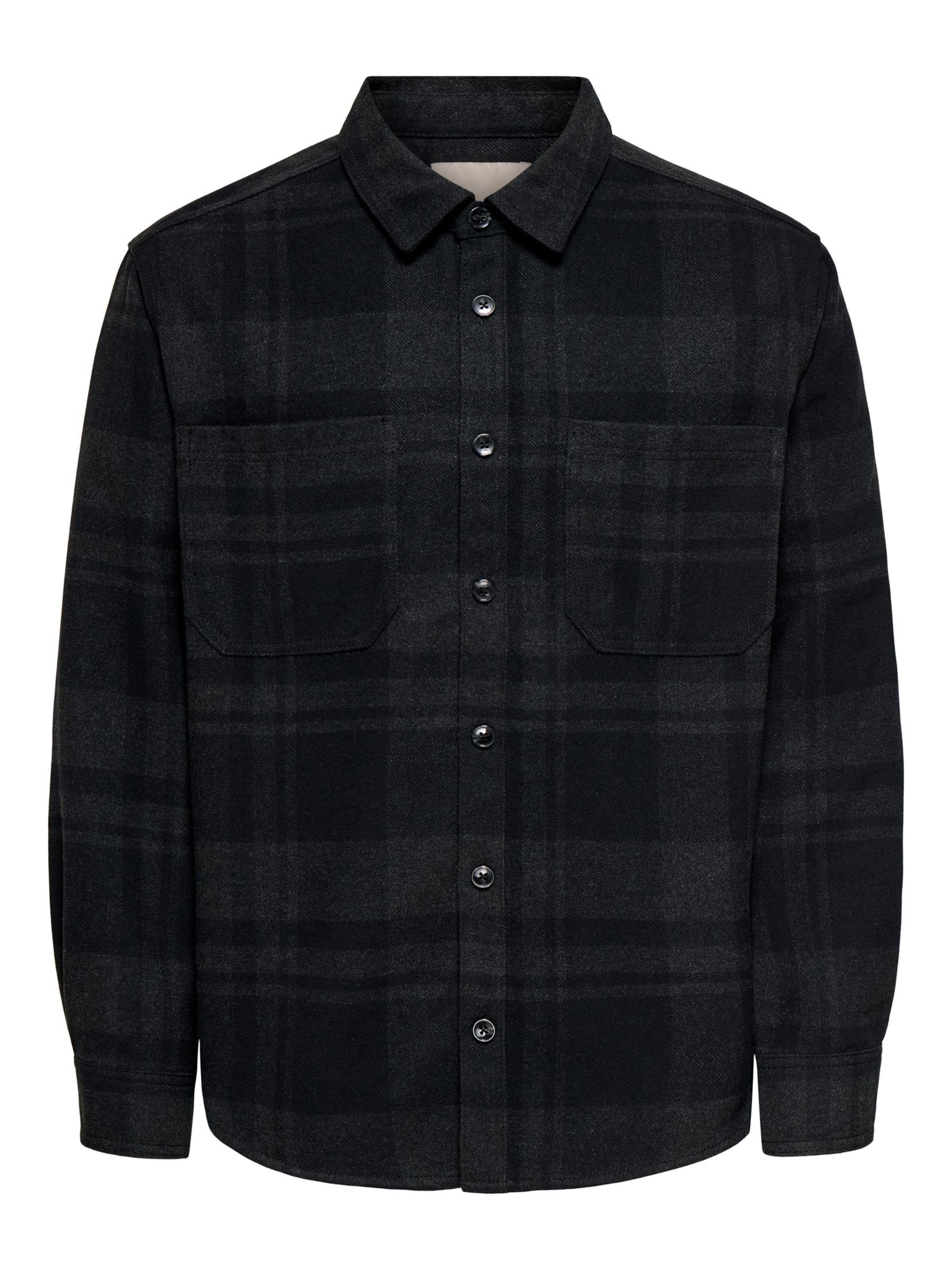 Regular fit Camicia 'ONSALP' di Only & Sons in nero: frontale