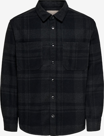 Regular fit Camicia 'ONSALP' di Only & Sons in nero: frontale