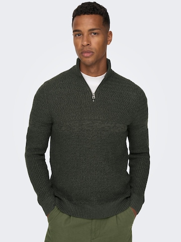 Only & Sons Sweater in Green