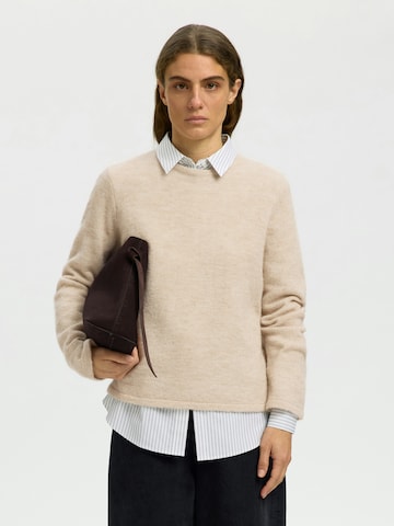 Pullover 'SLWLULU' di SELECTED in beige: frontale