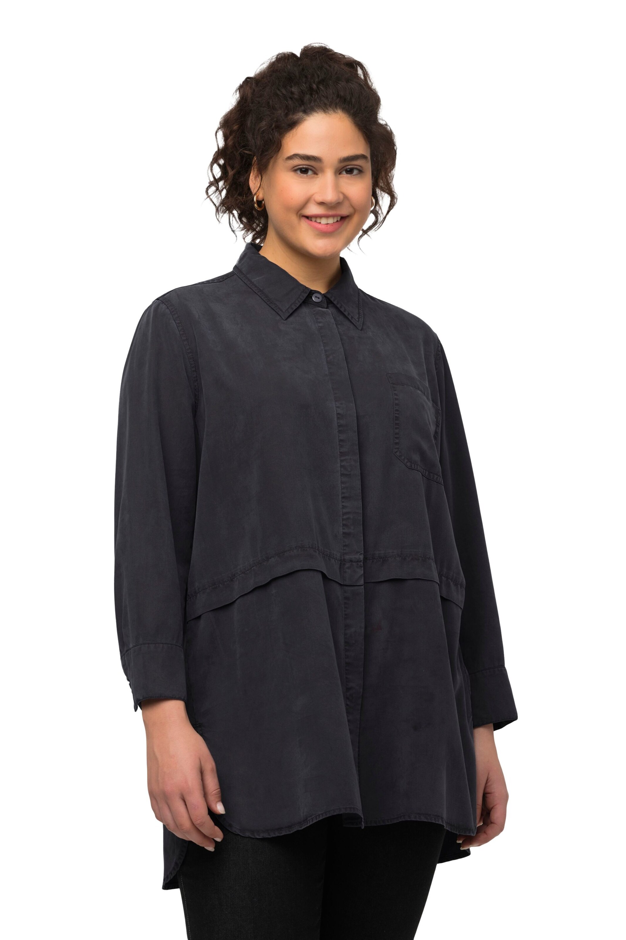 Ulla Popken Bluse in Grau: Vorderseite