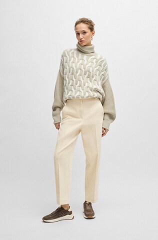 Loosefit Pantalon à plis 'Tatepa' BOSS en beige