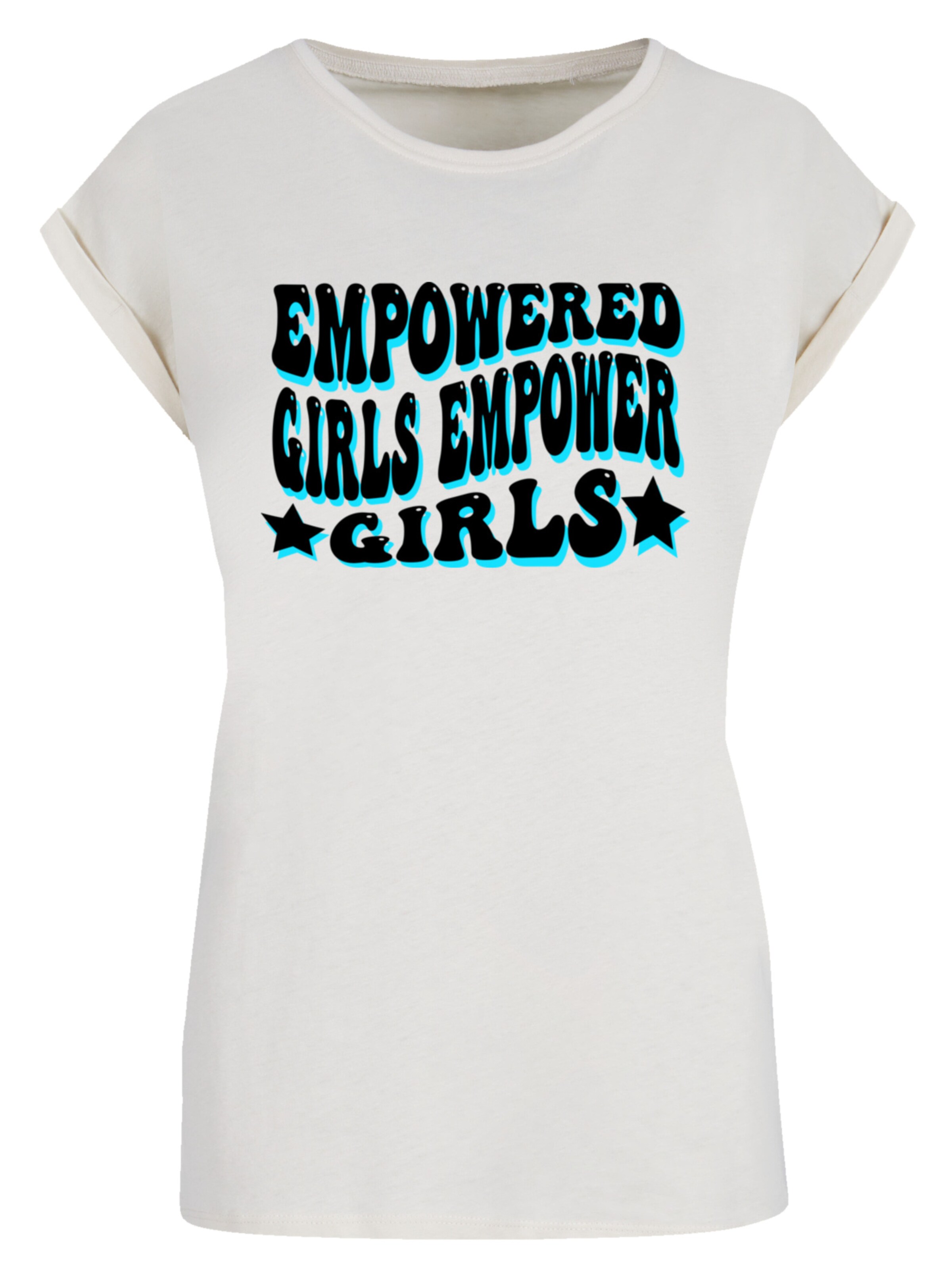 T-shirt 'Internationaler Frauentag Empowered Girls Power' F4NT4STIC en beige : devant