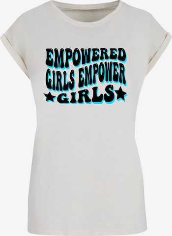 T-shirt 'Internationaler Frauentag Empowered Girls Power' F4NT4STIC en beige : devant