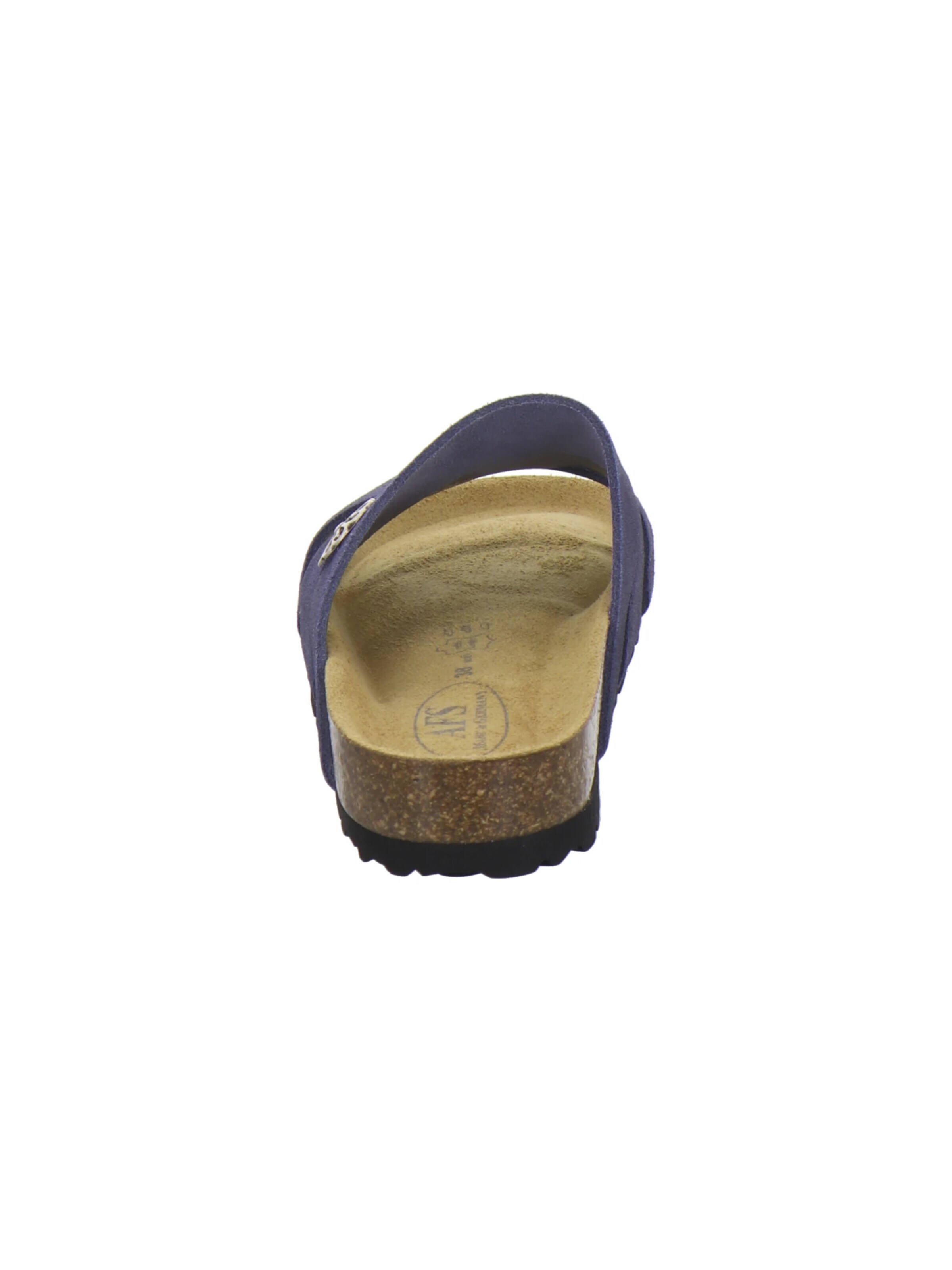 AFS-Schuhe - Zapatos abiertos 'Pantoletten Damen azzurro Veloursleder' en azul