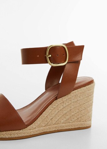MANGO Strap Sandals 'Patricia' in Brown