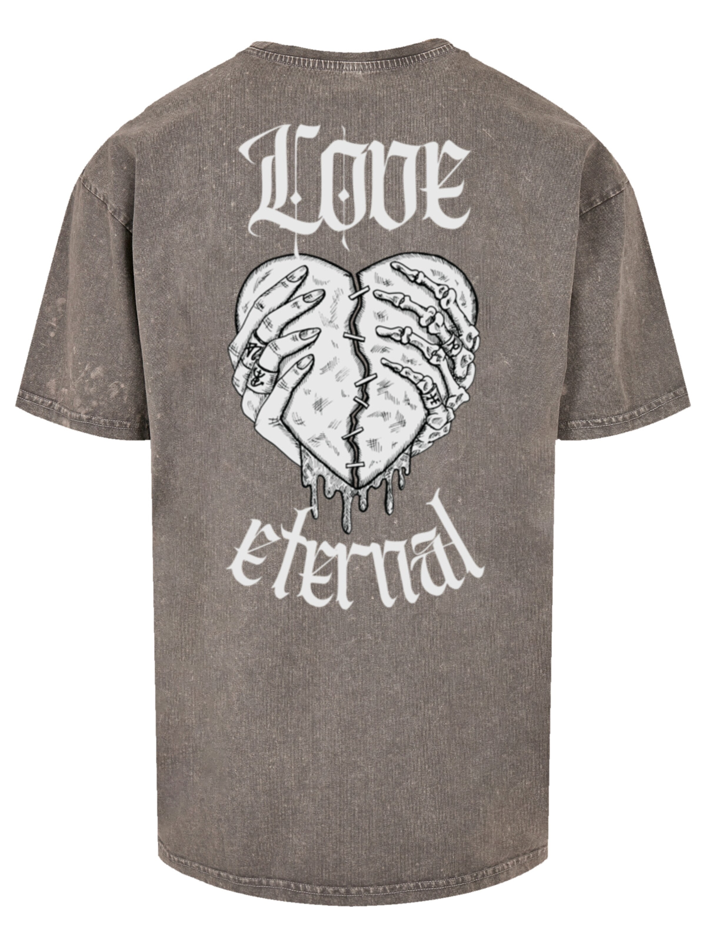 F4NT4STIC Shirt 'Valentines Streetwear' in Grijs