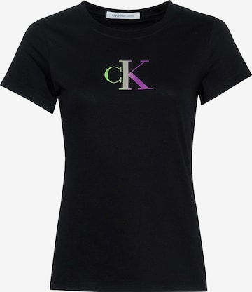 T-shirt Calvin Klein Jeans en noir : devant