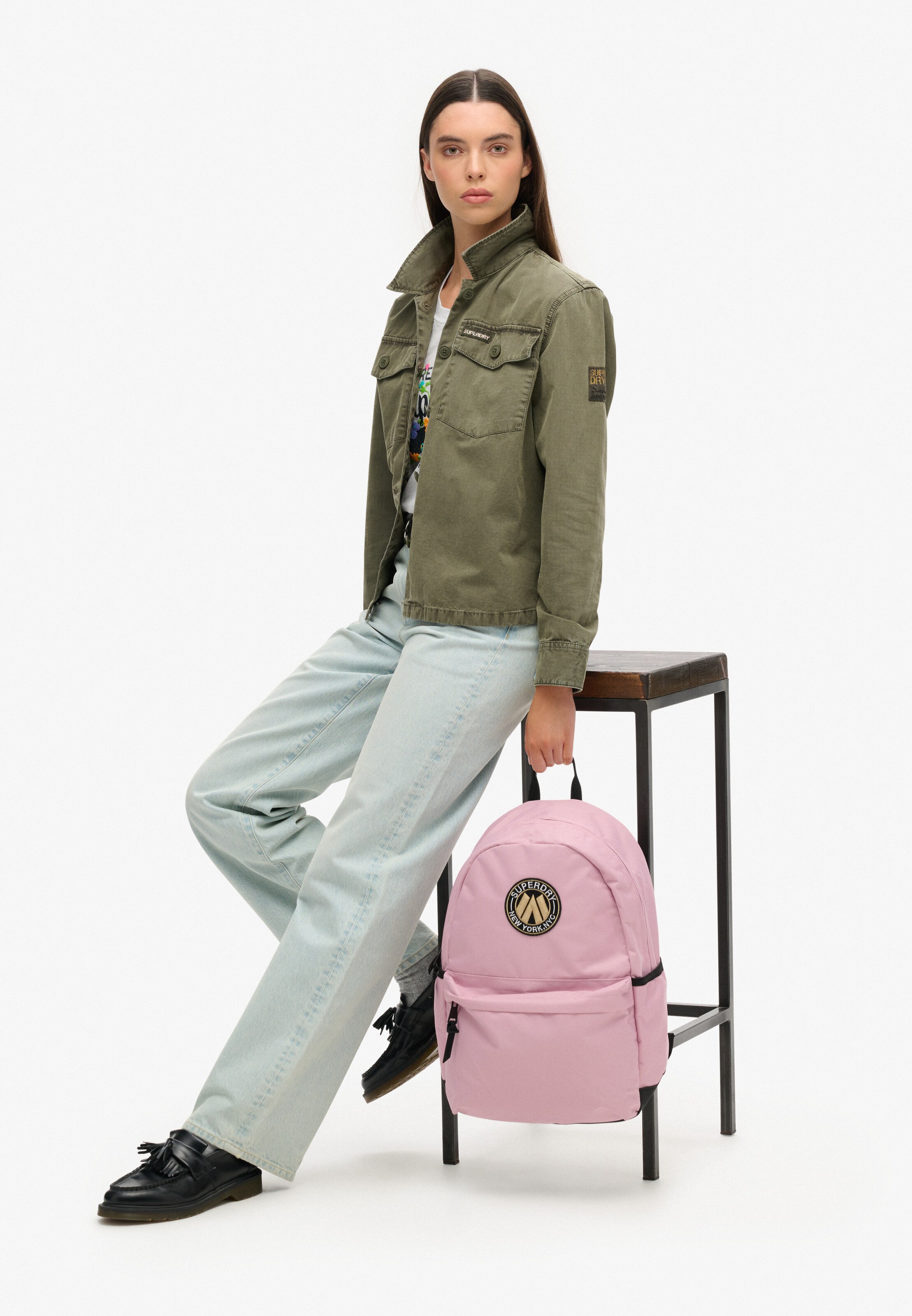 Superdry & Co Backpack 'Montana' in Pink: front