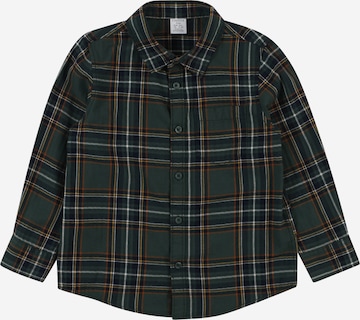 Lindex - Ajuste regular Camisa 'Christmas' en verde: frente