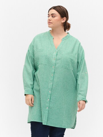 Zizzi Blouse 'CALENE' in Green: front