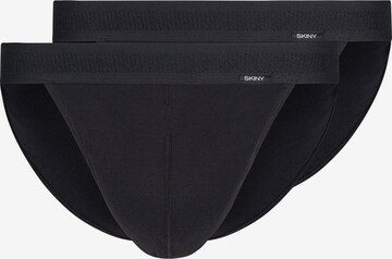 Slip di Skiny in nero: frontale