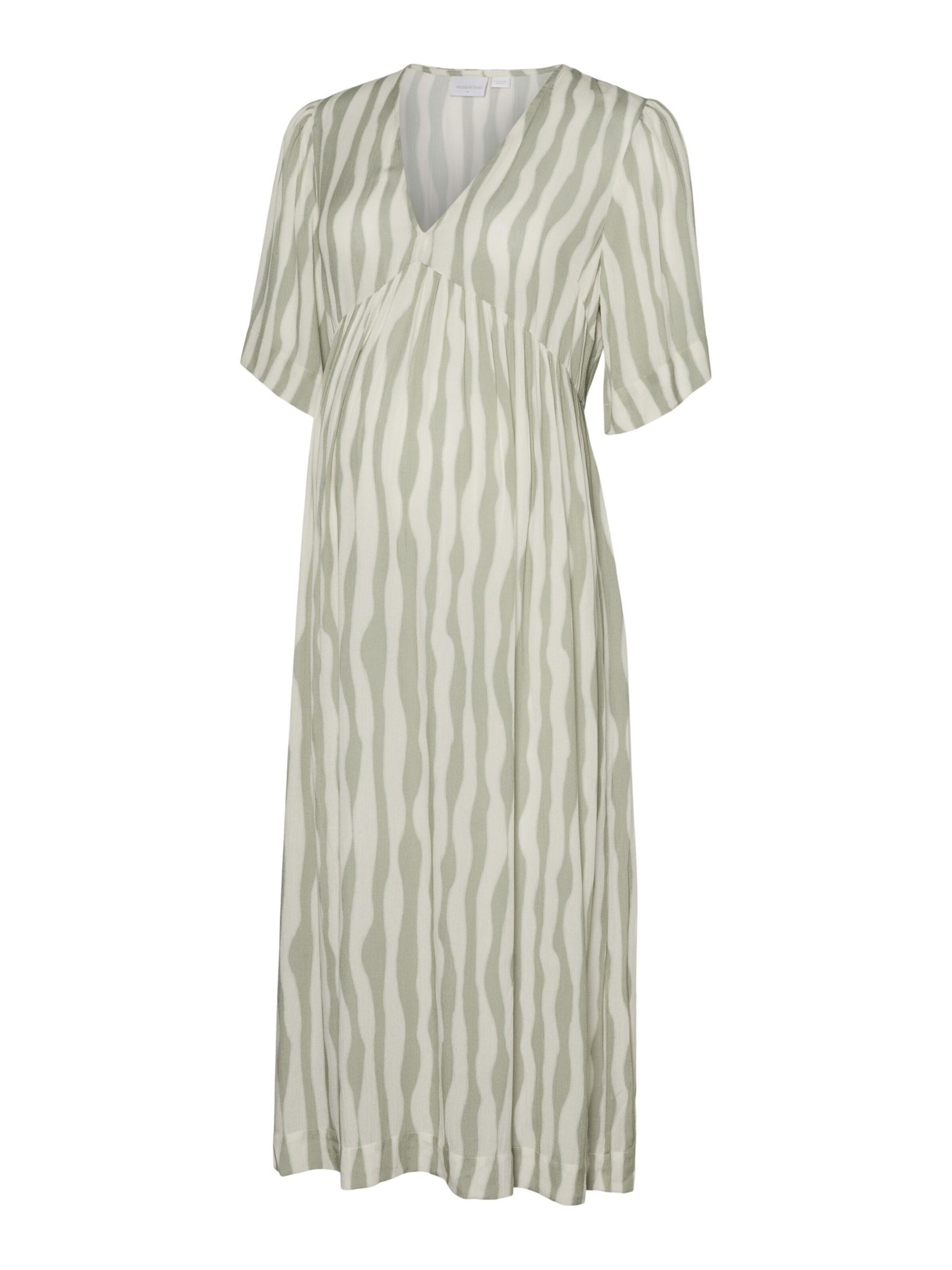 MAMALICIOUS Φόρεμα 'MLPolly' σε χακί / λευκό μαλλιού, Άποψη προϊόντος