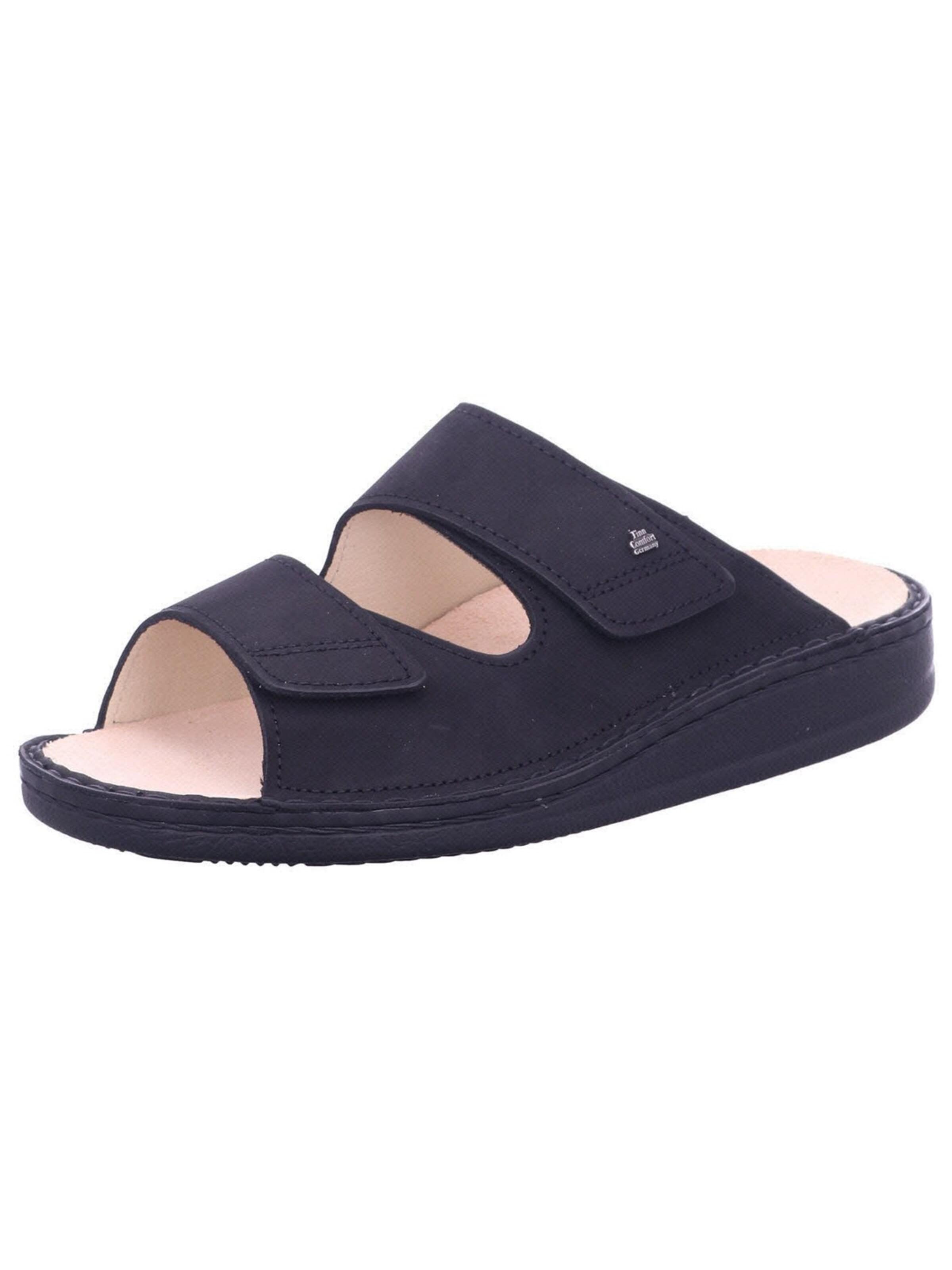 Mule 'Pantolette Herren 01505 046099 Echtleder in schwarz' Finn Comfort en noir : devant