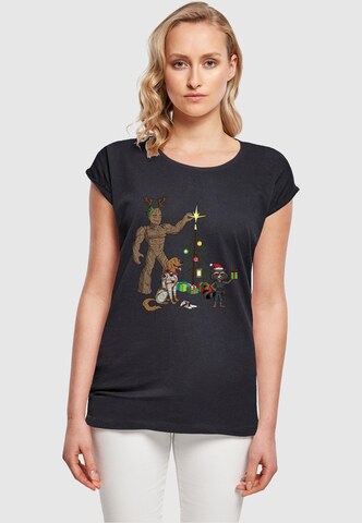 T-shirt 'Guardians Of The Galaxy - Holiday Festive Group' ABSOLUTE CULT en bleu : devant