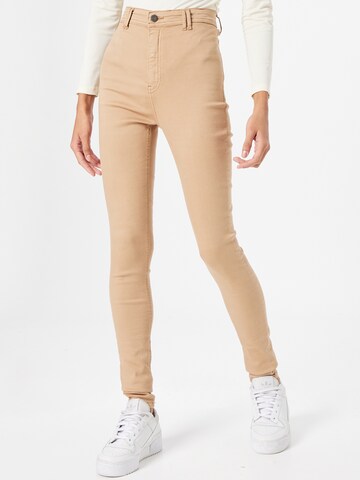 Skinny Pantalon 'EMILY' Noisy may en beige : devant