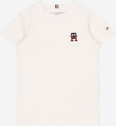 TOMMY HILFIGER T-Shirt in navy / rubinrot / weiß, Produktansicht