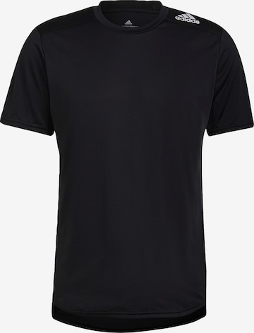 ADIDAS PERFORMANCE Функционална тениска 'Designed 4 Running' в черно: отпред