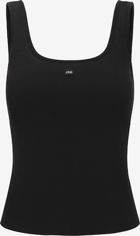 Haut 'Cotton Tank with Built-In Wireless Bra' cfab en noir : devant