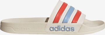 Claquettes / Tongs 'Adilette' ADIDAS ORIGINALS en blanc : devant