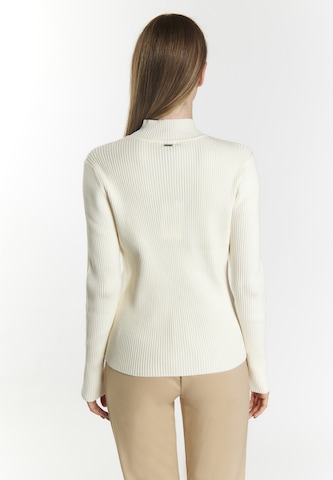DreiMaster Klassik Pullover 'Ledkin' in Weiß