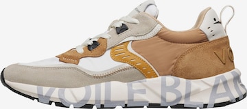 Baskets basses 'CLUB01.' Voile blanche en marron : devant
