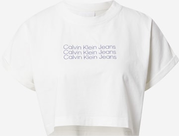 Calvin Klein Jeans - Camiseta en blanco: frente