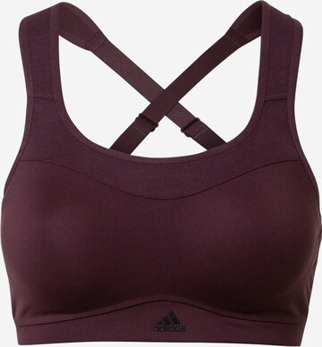 ADIDAS SPORTSWEAR Sportbehå 'Tlrd Impact High-Support' i brun: framsida