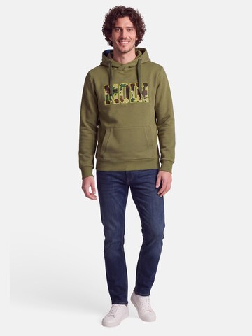 salzhaut Sweatshirt 'Heff - Moin' in Green: front