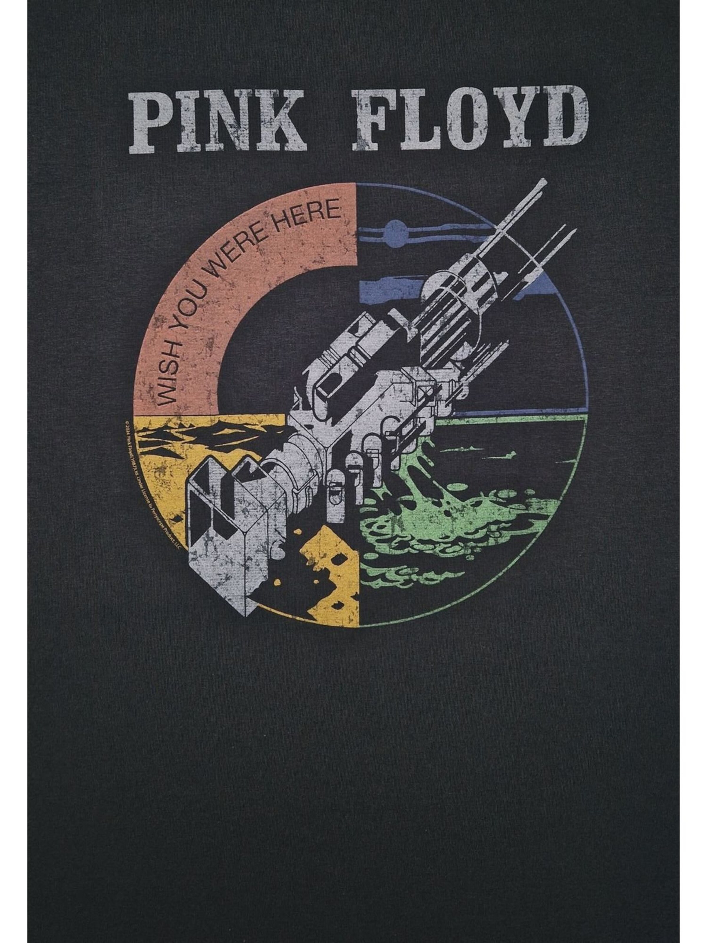 Pink Floyd Sweatshirt 'Pink Floyd Wish you were Hoodie Kapuzenpullover' i svart