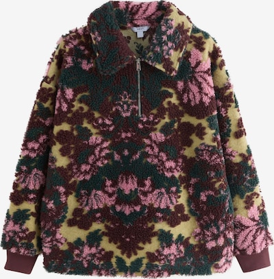 Next Sweater majica u tamno smeđa / kaki / tamno zelena / prljavo roza, Pregled proizvoda