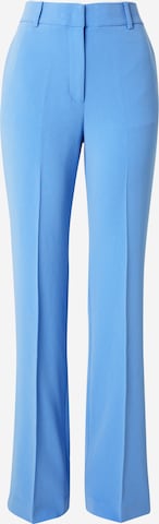 MICHAEL Michael Kors Flared Pleated Pants in Blue: front