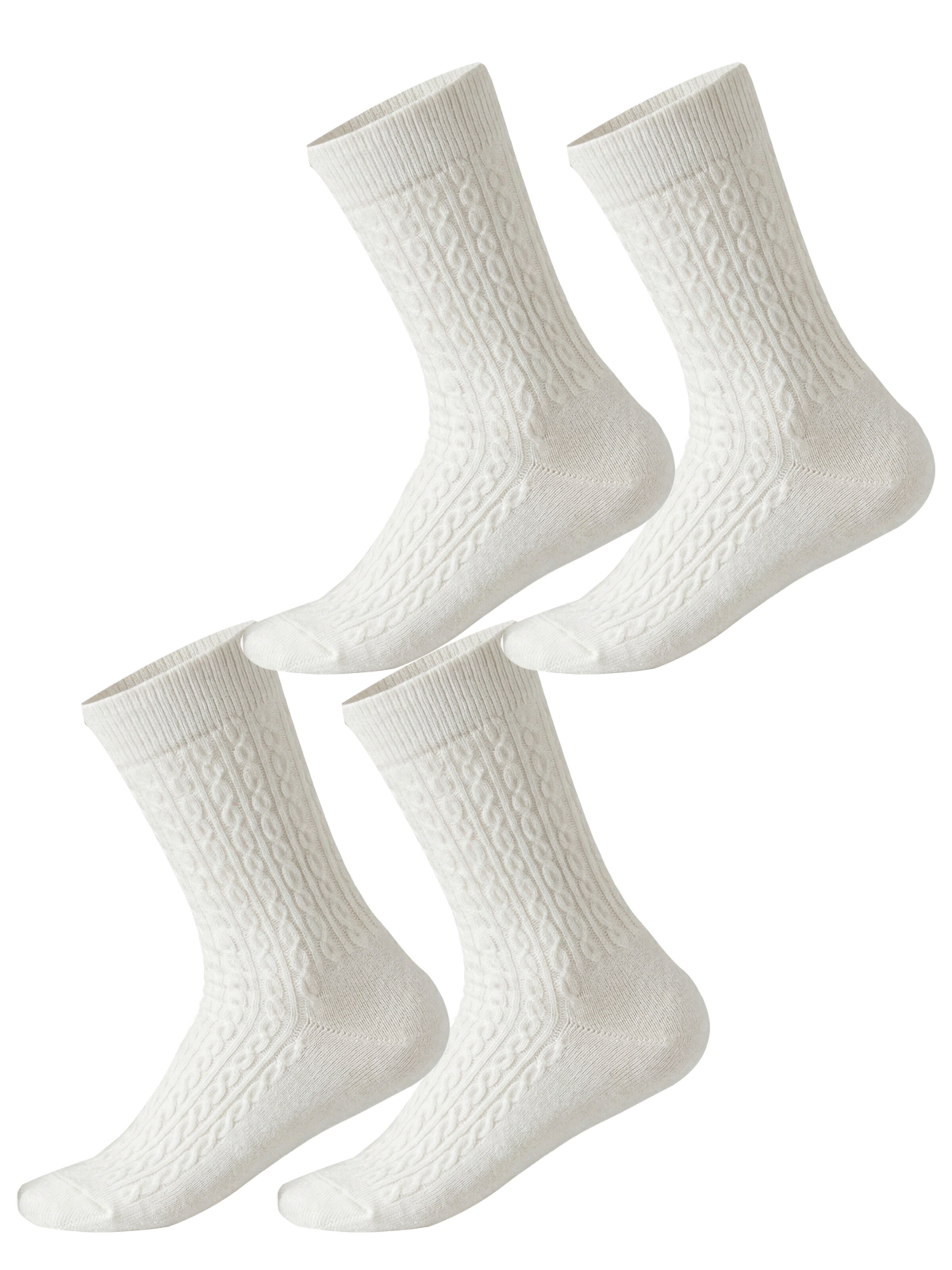 Millo Socken 'Cosy Twist'‌‌‌‌‌ in Weiß: Vorderseite
