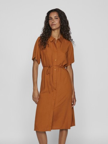 VILA Shirt dress in Brown: front