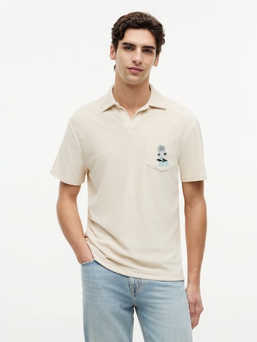 T-Shirt TOMMY HILFIGER en beige : devant