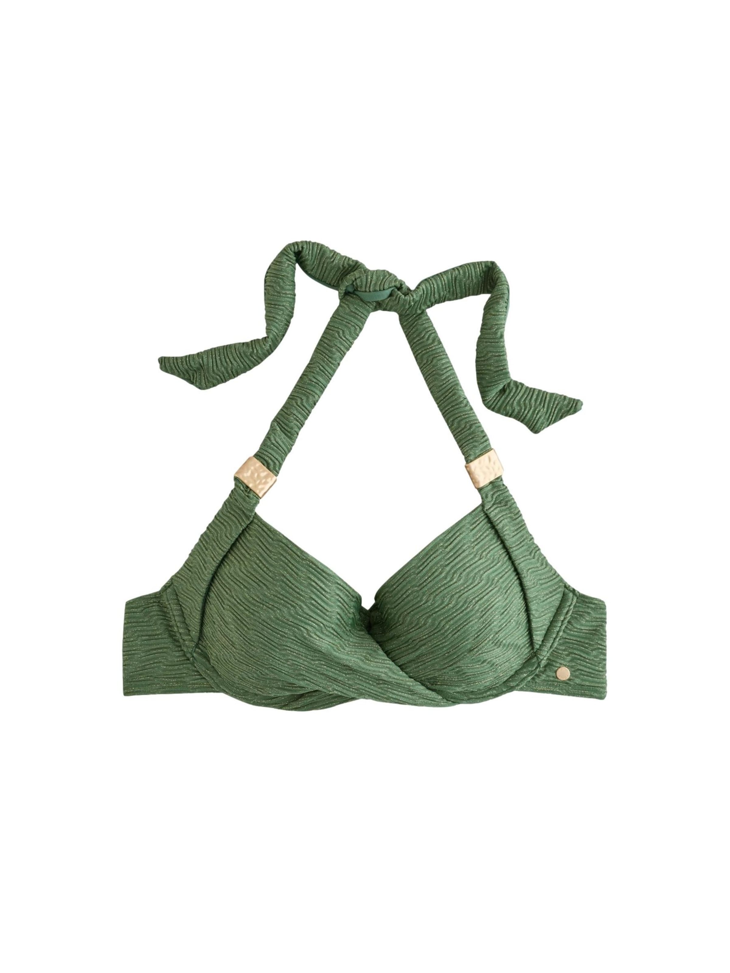 Triangle Hauts de bikini Mint Velvet en vert : devant