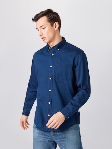 SELECTED HOMME Regular fit Button Up Shirt 'Rick' in Blue: front