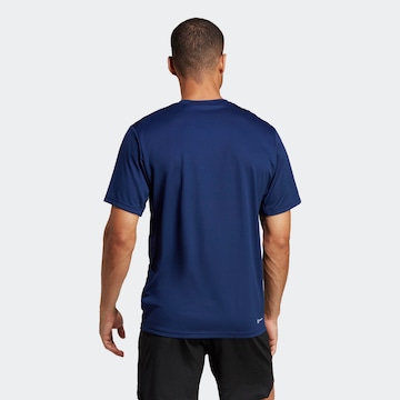 ADIDAS PERFORMANCE - Camisa funcionais 'Train Essentials ' em azul