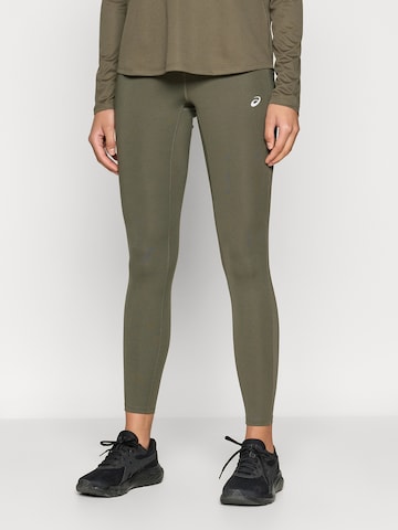 ASICS Skinny Sportovní kalhoty – zelená: přední strana