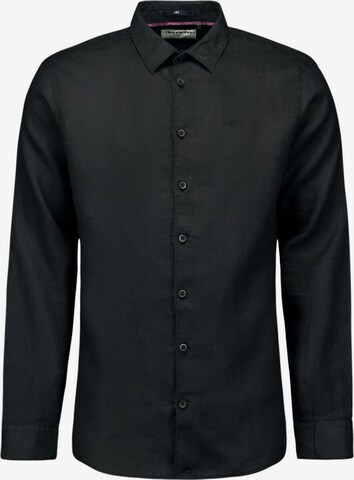 No Excess Regular fit Button Up Shirt in Black: front