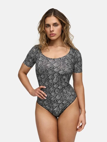 cfabBodi za oblikovanje 'T-Shirt Bodysuit Sculpting Shapewear mit Slip' - siva boja