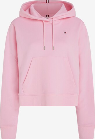 Sweat-shirt Tommy Hilfiger Curve en rose : devant