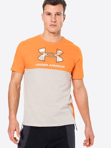 UNDER ARMOUR Regular fit Functioneel shirt in Beige: voorkant