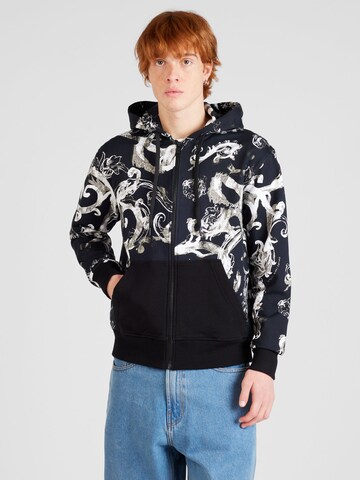Versace Jeans Couture Sweat jacket in Black: front