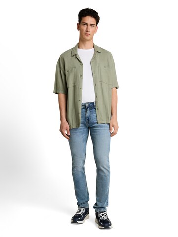 Coupe slim Jean 'PIERS' TOM TAILOR DENIM en bleu