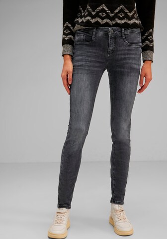 STREET ONE Skinny Jeans 'York' i grå: framsida