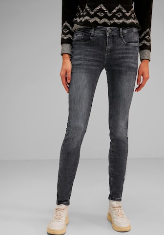 Skinny Jeans 'York' de la STREET ONE pe gri: față