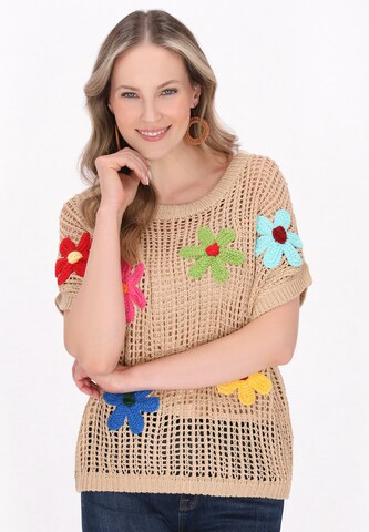 usha FESTIVAL Sweater 'Fashion Look' in Beige: front